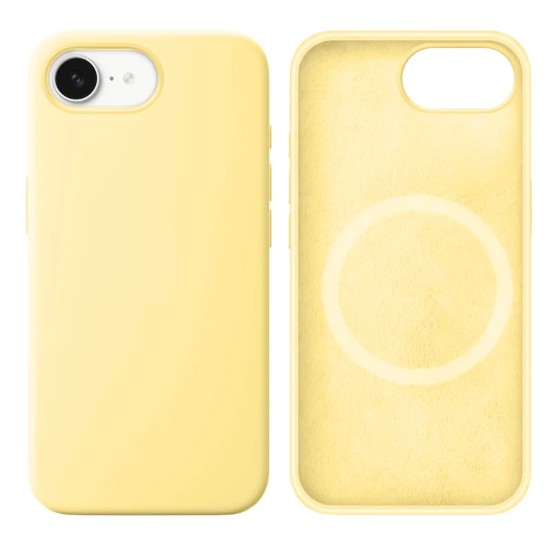 LindeCovers iPhone 16e Silikonecover - MagSafe Kompatibel 51 Milk Yellow