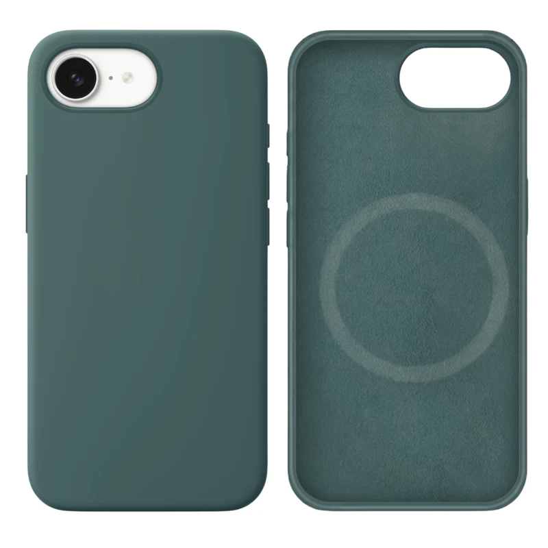 LindeCovers iPhone 16e Silikonecover - MagSafe Kompatibel 58 Pine Needle Green