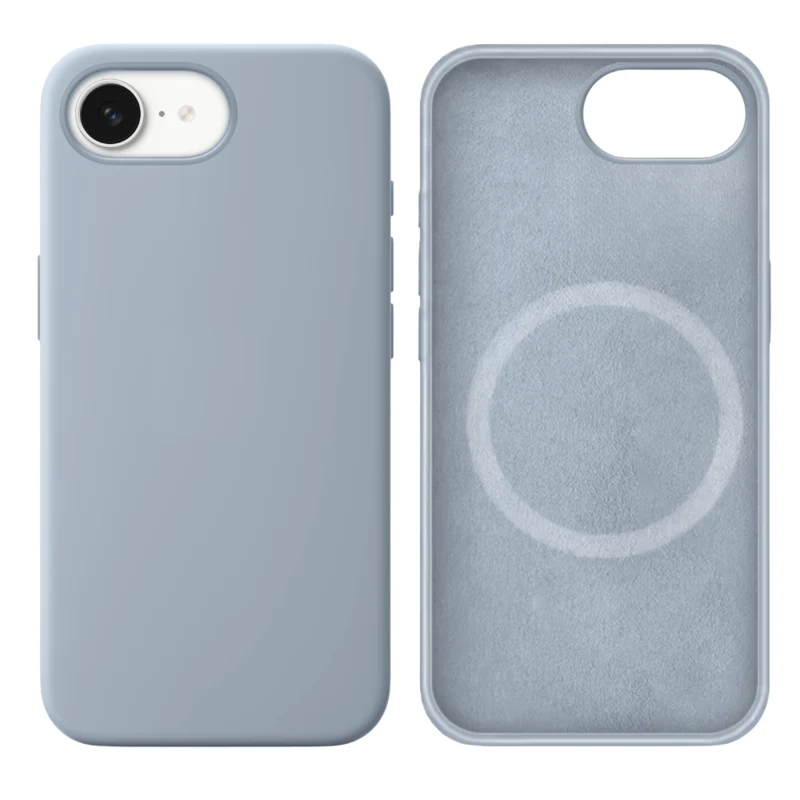 LindeCovers iPhone 16e Silikonecover - MagSafe Kompatibel 26 Blue Gray