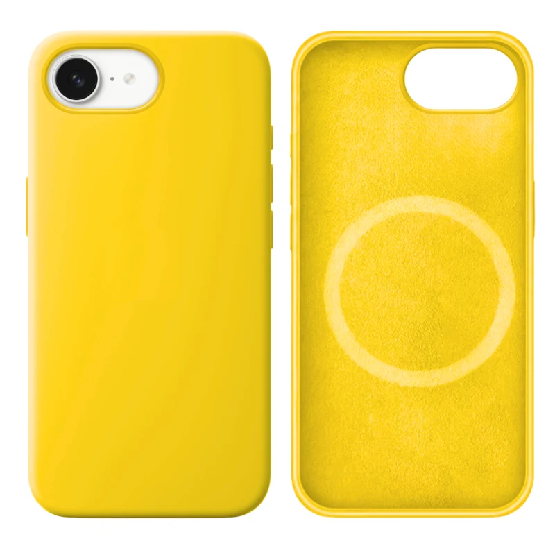 LindeCovers iPhone 16e Silikonecover - MagSafe Kompatibel 55 Light Yellow