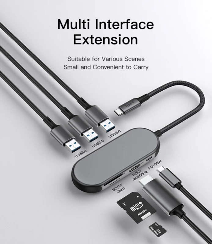 LindeCables USB-C 7-i-1 Hub – Core