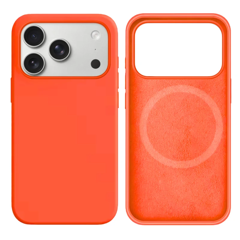 LindeCovers iPhone 17 Pro Silikonecover - MagSafe Kompatibel 13 Orange