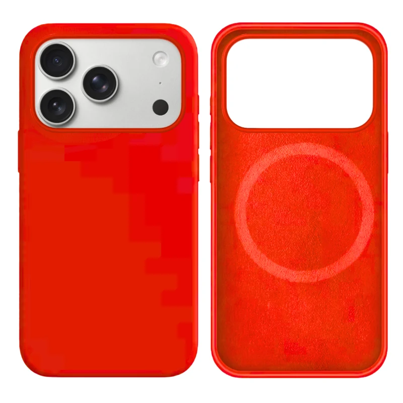 LindeCovers iPhone 17 Pro Silikonecover - MagSafe Kompatibel 14 Red