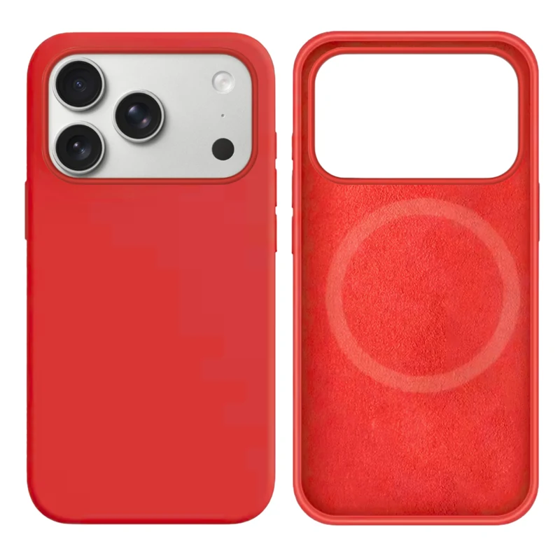 LindeCovers iPhone 17 Pro Silikonecover - MagSafe Kompatibel 39 Cranberry