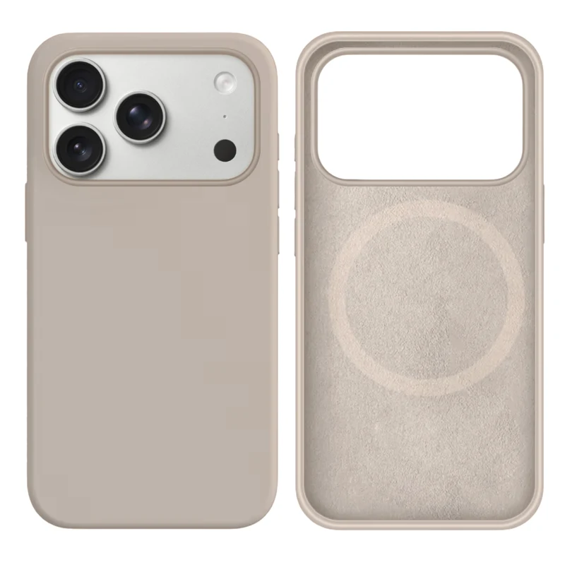 LindeCovers iPhone 17 Pro Silikonecover - MagSafe Kompatibel 10 Rock Gray