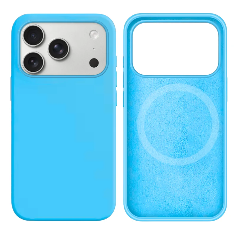 LindeCovers iPhone 17 Pro Silikonecover - MagSafe Kompatibel 16 Blue