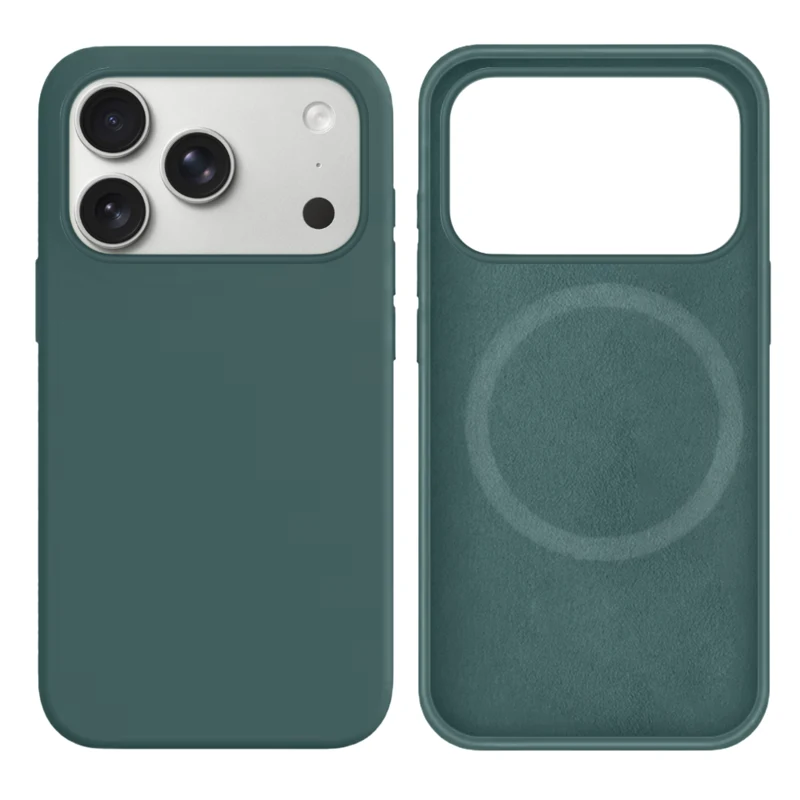 LindeCovers iPhone 17 Pro Silikonecover - MagSafe Kompatibel 58 Pine Needle Green