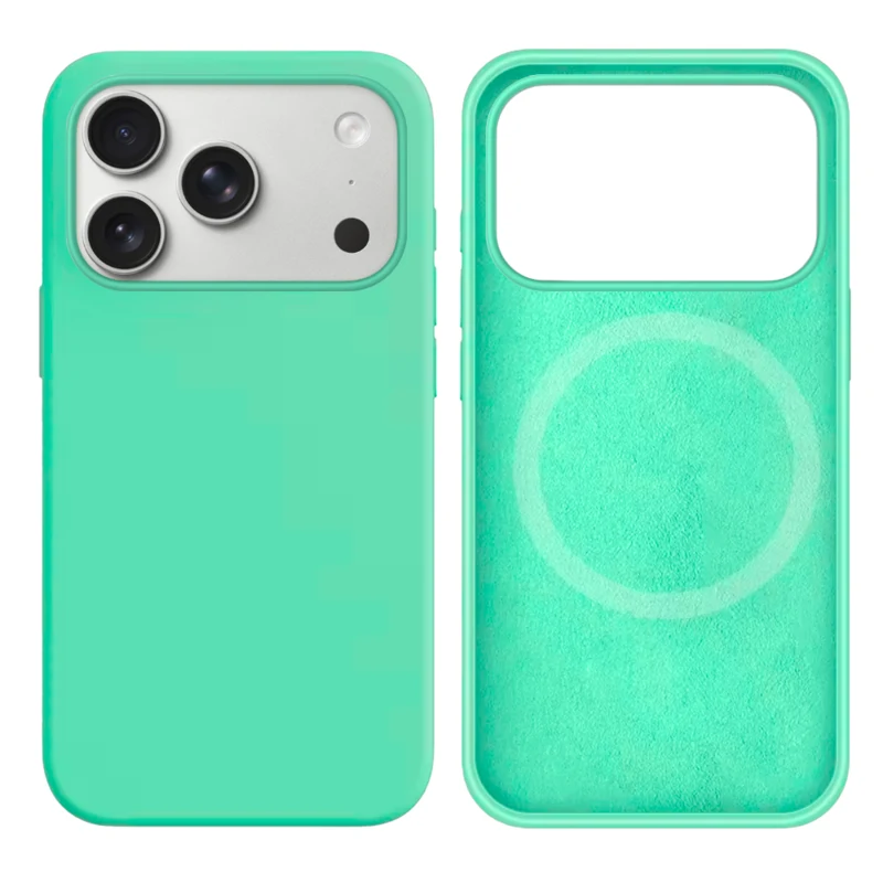 LindeCovers iPhone 17 Pro Silikonecover - MagSafe Kompatibel 50 Rehmannia Green