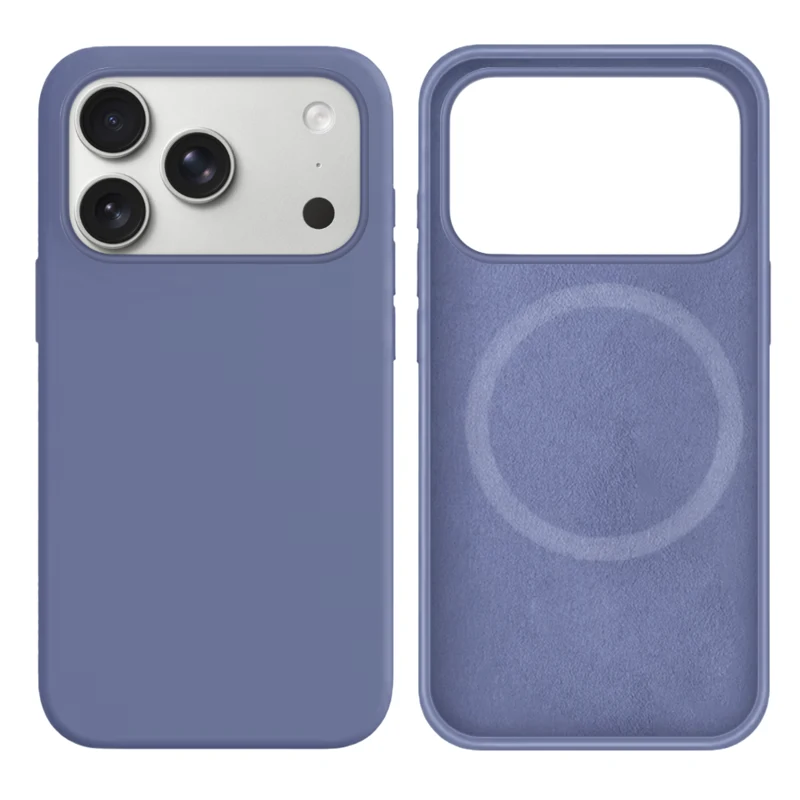 LindeCovers iPhone 17 Pro Max Silikonecover - MagSafe Kompatibel 46 Lavender Gray