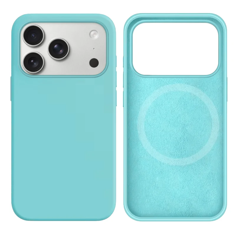 LindeCovers iPhone 17 Pro Max Silikonecover - MagSafe Kompatibel 21 Ice Aquamarine