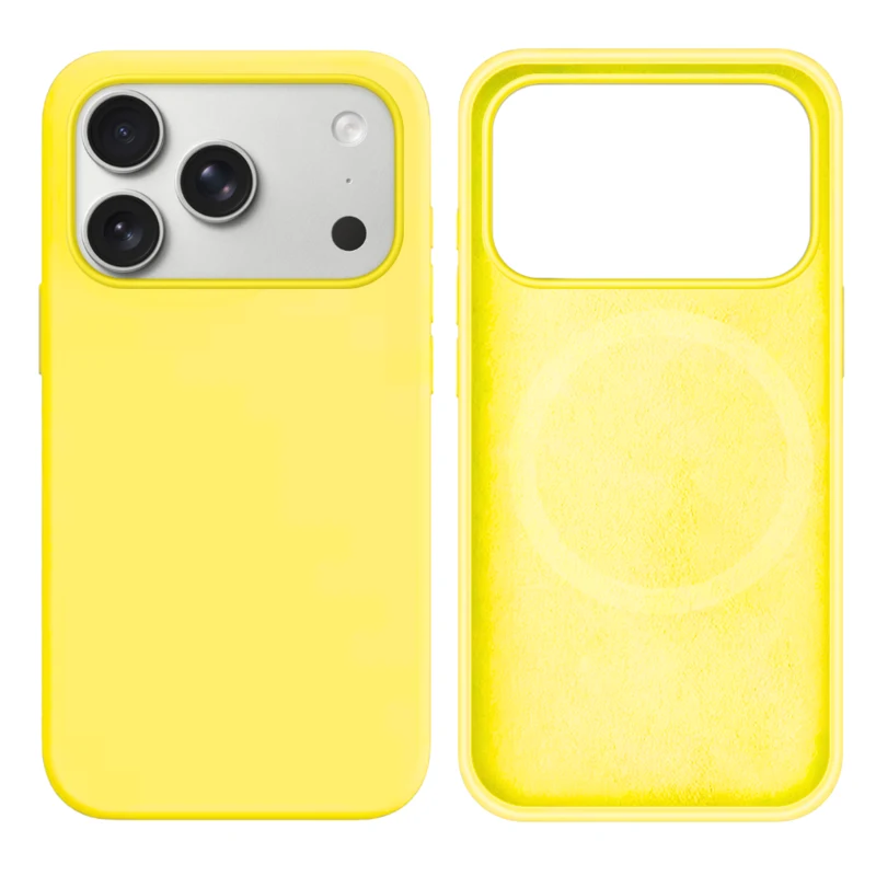 LindeCovers iPhone 17 Pro Max Silikonecover - MagSafe Kompatibel 37 Lemon Yellow