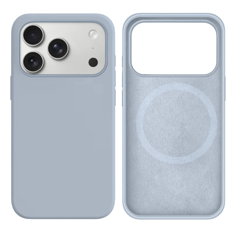 LindeCovers iPhone 17 Pro Max Silikonecover - MagSafe Kompatibel 26 Blue Gray