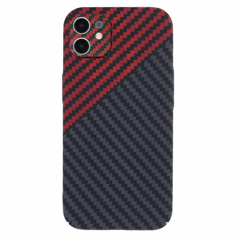 LindeCovers iPhone 11 Carbon Cover 03 Red/Black
