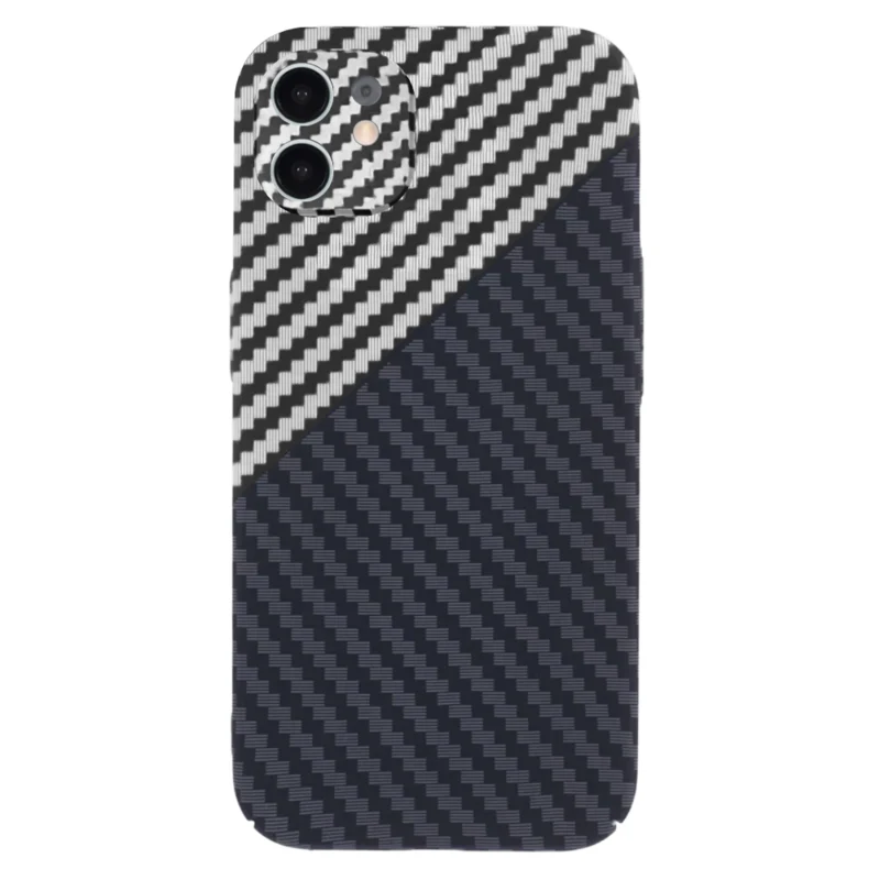 LindeCovers iPhone 12 Carbon Cover 02 White/Black