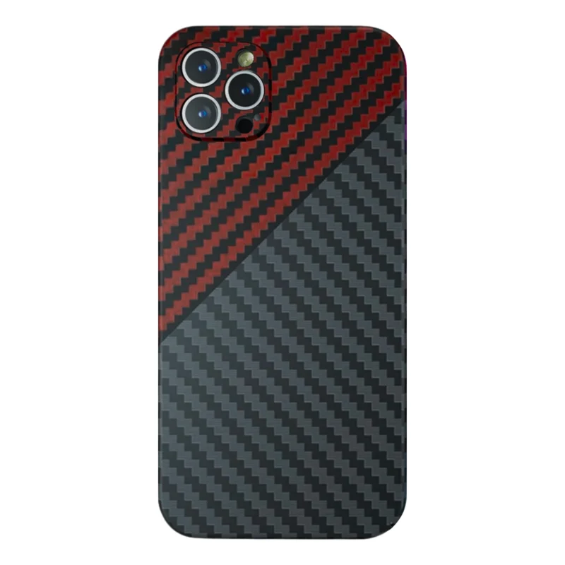 LindeCovers iPhone 12 Pro Carbon Cover 03 Red/Black