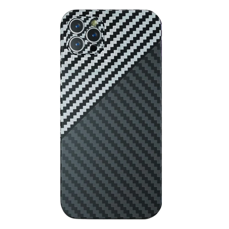 LindeCovers iPhone 12 Pro Max Carbon Cover 02 White/Black