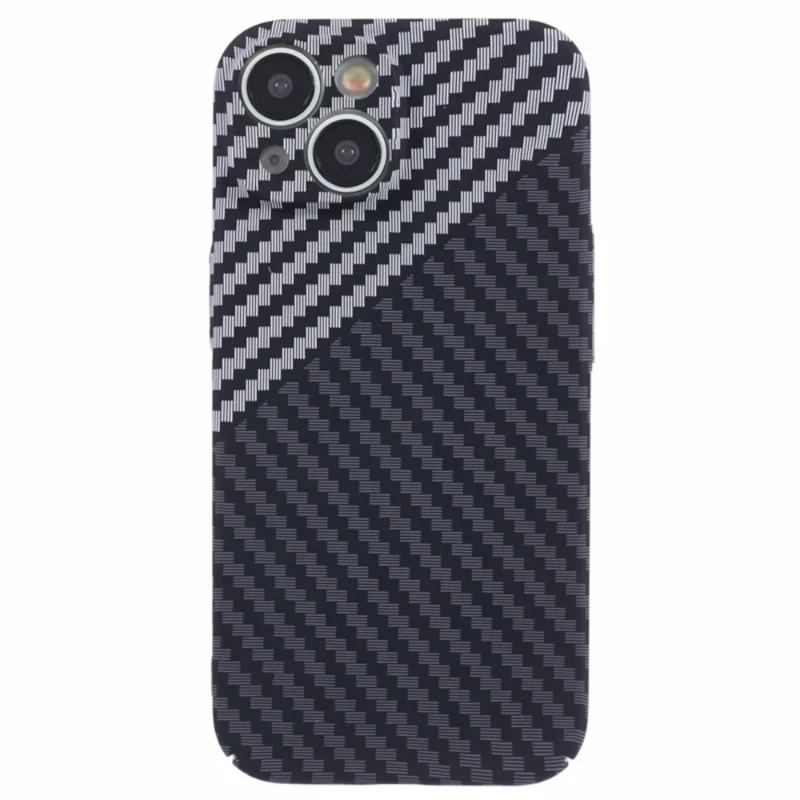 LindeCovers iPhone 13 Carbon Cover 02 White/Black