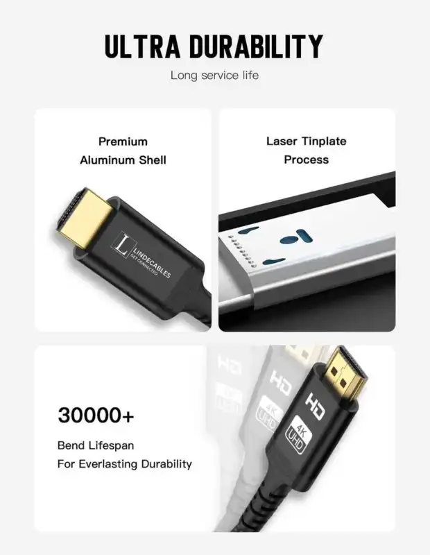 LindeCables - 1 meter - Sort