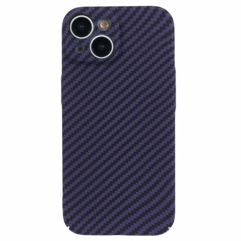 LindeCovers iPhone 14 Carbon Cover 05 Dark Purple