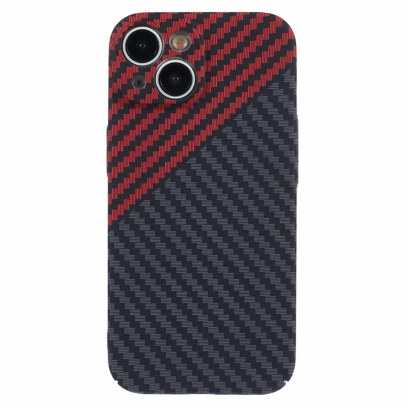 LindeCovers iPhone 14 Plus Carbon Cover 03 Red/Black