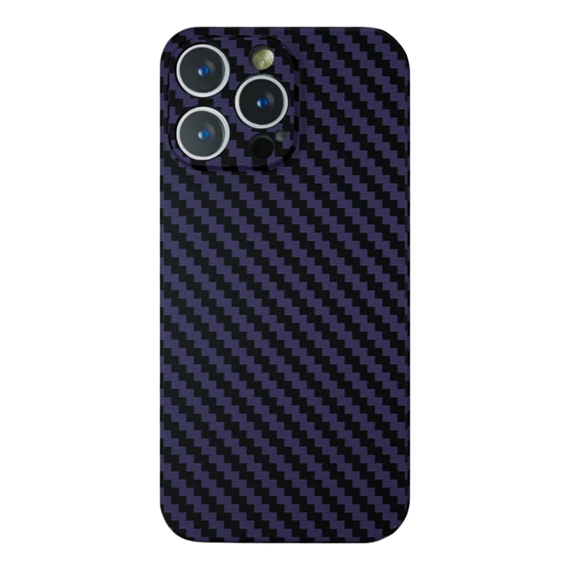 LindeCovers iPhone 15 Pro Carbon Cover 05 Dark Purple