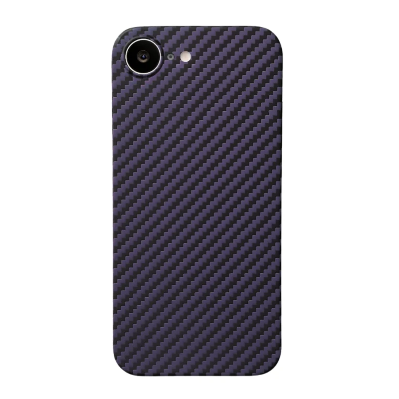 LindeCovers iPhone 16e Carbon Cover 05 Dark Purple