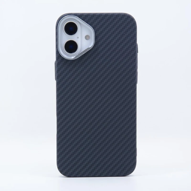 LindeCovers iPhone 16 Plus Carbon Cover - MagSafe Kompatibel 01 Black