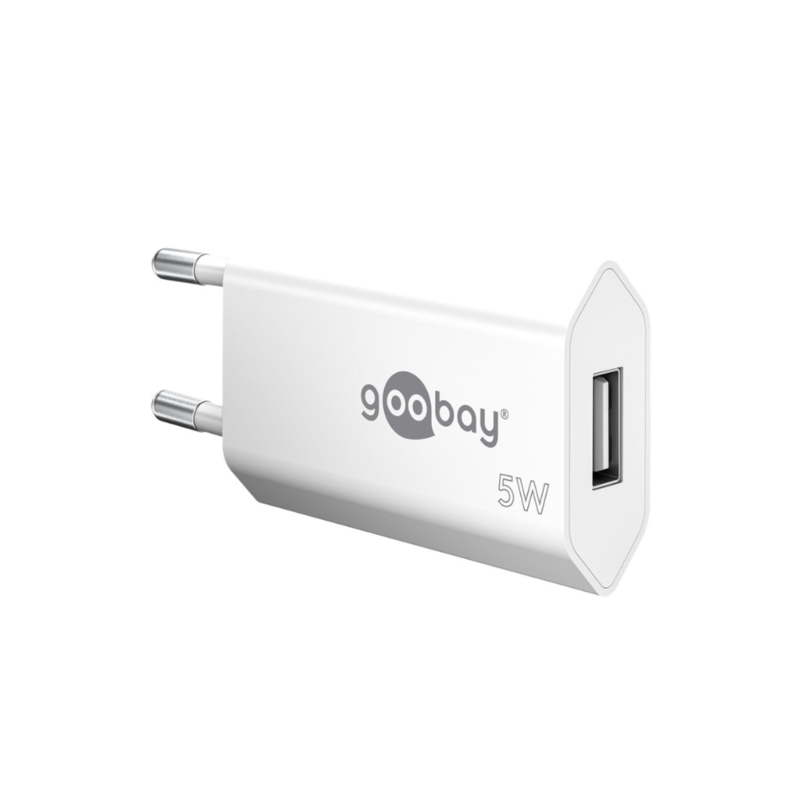Goobay USB-A Oplader - 1A/5W - Hvid
