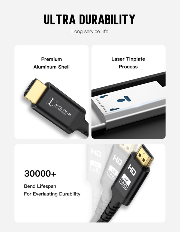 LindeCables - 2 meter - Sort