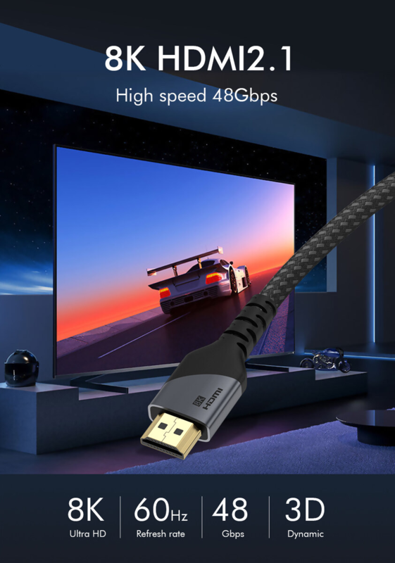 LindeCables HDMI 2.1 8K 60Hz Premium Kabel - 3 m