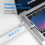 LindeCables USB-C til Lightning Premium kabel 20W - 1 m