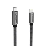 LindeCables USB-C til Lightning Premium kabel 20W - 1 m Grå