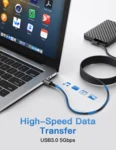 LindeCables USB-C til USB-A 3.2 Gen.1 Premium kabel 90° - 3 m
