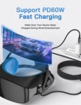 LindeCables USB-C 3.0 60W Premium kabel 90° - 1 m