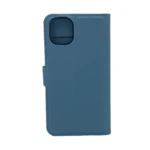 LindeCovers iPhone 14 - PU Litchi Læder Flip Cover 5 Blue