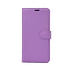 LindeCovers iPhone 14 - PU Litchi Læder Flip Cover 8 Violet