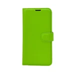 LindeCovers iPhone 14 - PU Litchi Læder Flip Cover 6 Green