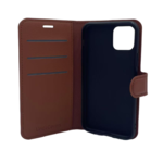 LindeCovers iPhone 14 Pro - PU Litchi Læder Flip Cover 9 Brown