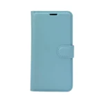 LindeCovers iPhone 13 - PU Litchi Læder Flip Cover 5 Blue