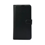 LindeCovers iPhone 13 - PU Litchi Læder Flip Cover 1 Black