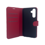LindeCovers Samsung A25 - PU Litchi Læder Flip Cover 4 Red