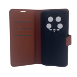 LindeCovers Xiaomi 14 Ultra - PU Litchi Læder Flip Cover 9 Brown