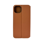 LindeCovers iPhone 12 Pro Max - Ægte Læder Flip Cover Brown
