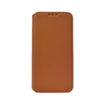 LindeCovers iPhone 13 Pro Max - Ægte Læder Flip Cover Brown