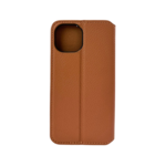 LindeCovers iPhone 15 - Ægte Læder Flip Cover Brown