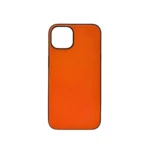 LindeCovers iPhone 14 - Ægte Læder Bagside Cover Orange