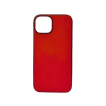 LindeCovers iPhone 15 - Ægte Læder Bagside Cover Red