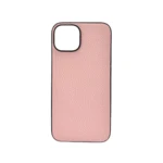 LindeCovers iPhone 15 - Ægte Læder Bagside Cover Pink