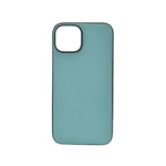 LindeCovers iPhone 15 - Ægte Læder Bagside Cover Blue Green