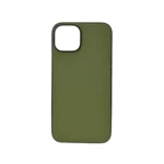 LindeCovers iPhone 15 - Ægte Læder Bagside Cover Green